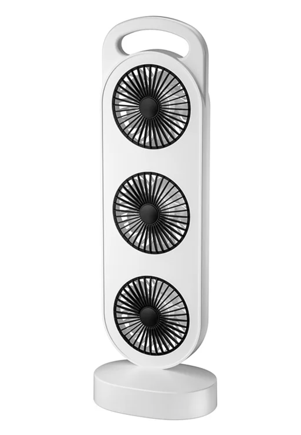 Ventilator puternic de birou reincarcabil cu design Triplu
